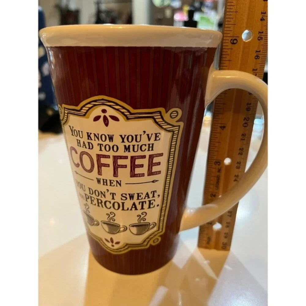Vintage Style Brown Mega Coffee Mug - 